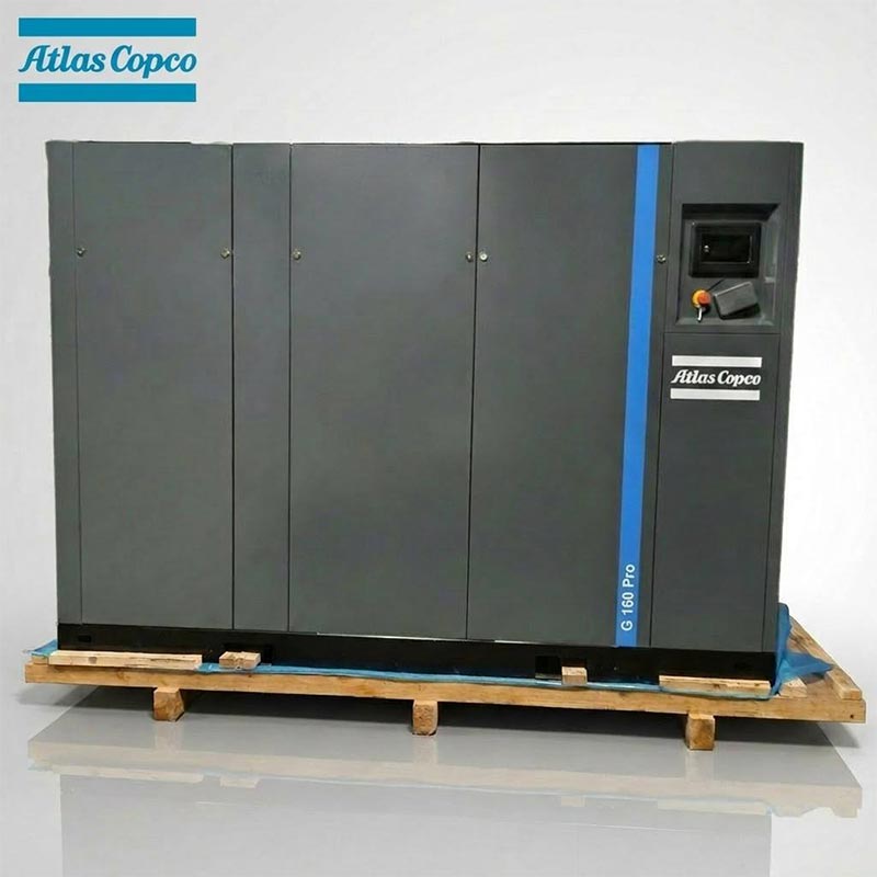 एटलस कोप्को GA160 प्रो 160kW 215HP ऑयल इंजेक्टेड रोटरी स्क्रू एयर कंप्रेसर 7.5 10बार 1543CFM