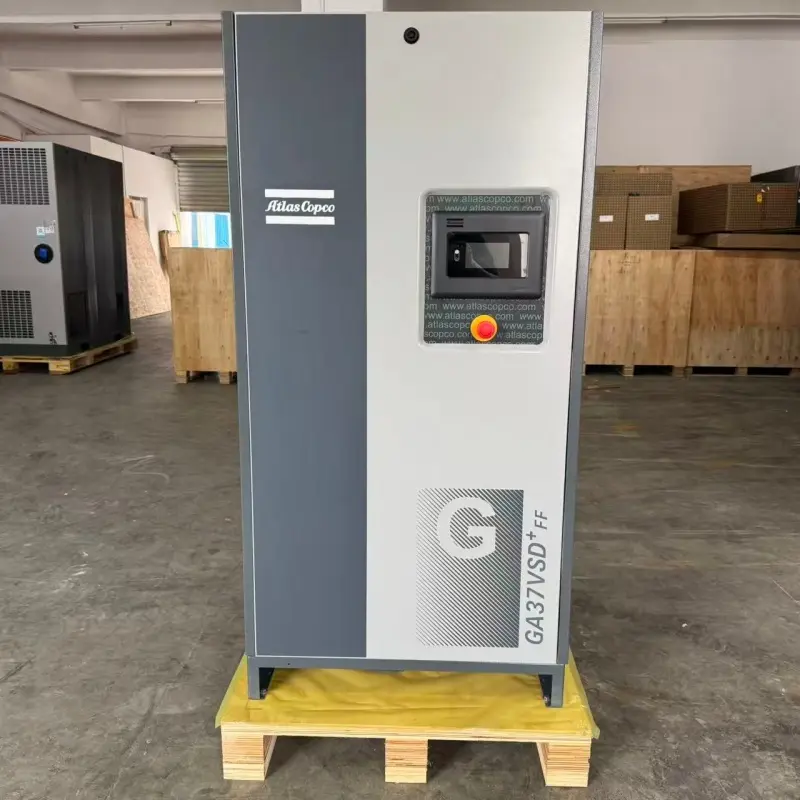 उद्योग के लिए एटलस कोप्को GA37 VSD+ FF 37kW 50HP ऑयल-इंजेक्टेड स्क्रू एयर कंप्रेसर