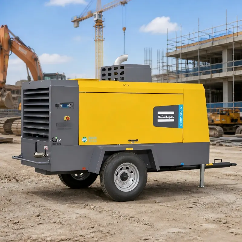 एटलस कोप्को एक्स-एयर+600-17 पोर्टेबल डीजल कंप्रेसर 154kW असली